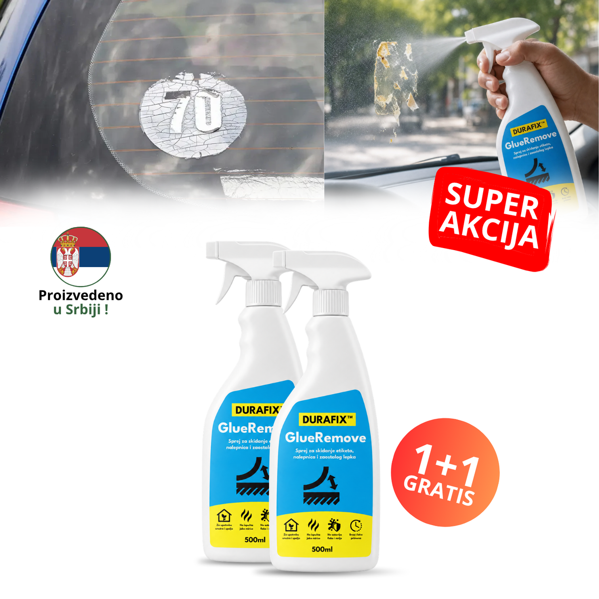 GlueRemove -  Sprej za uklanjanje lepka i nalepnica (500ml+500ml)