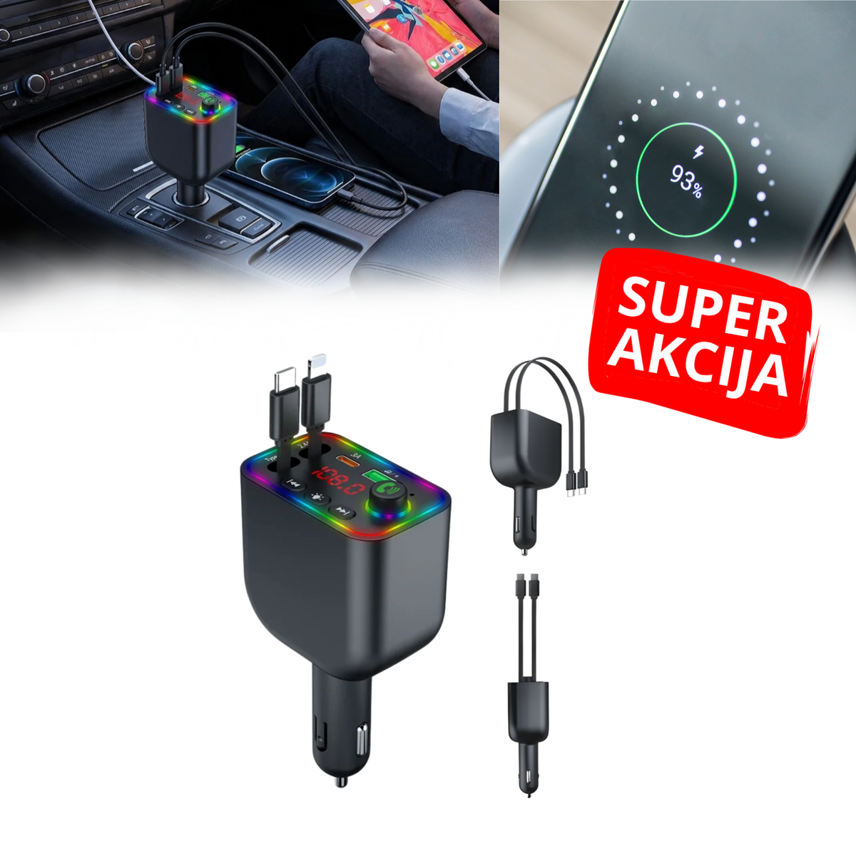 PowerFlex - 5u1 Punjač i transmiter za kola