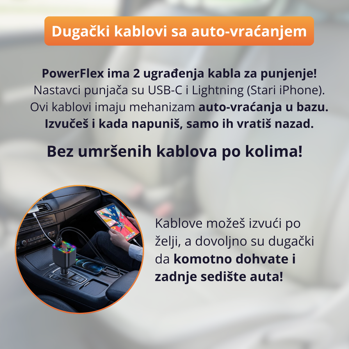 PowerFlex - 5u1 Punjač i transmiter za kola