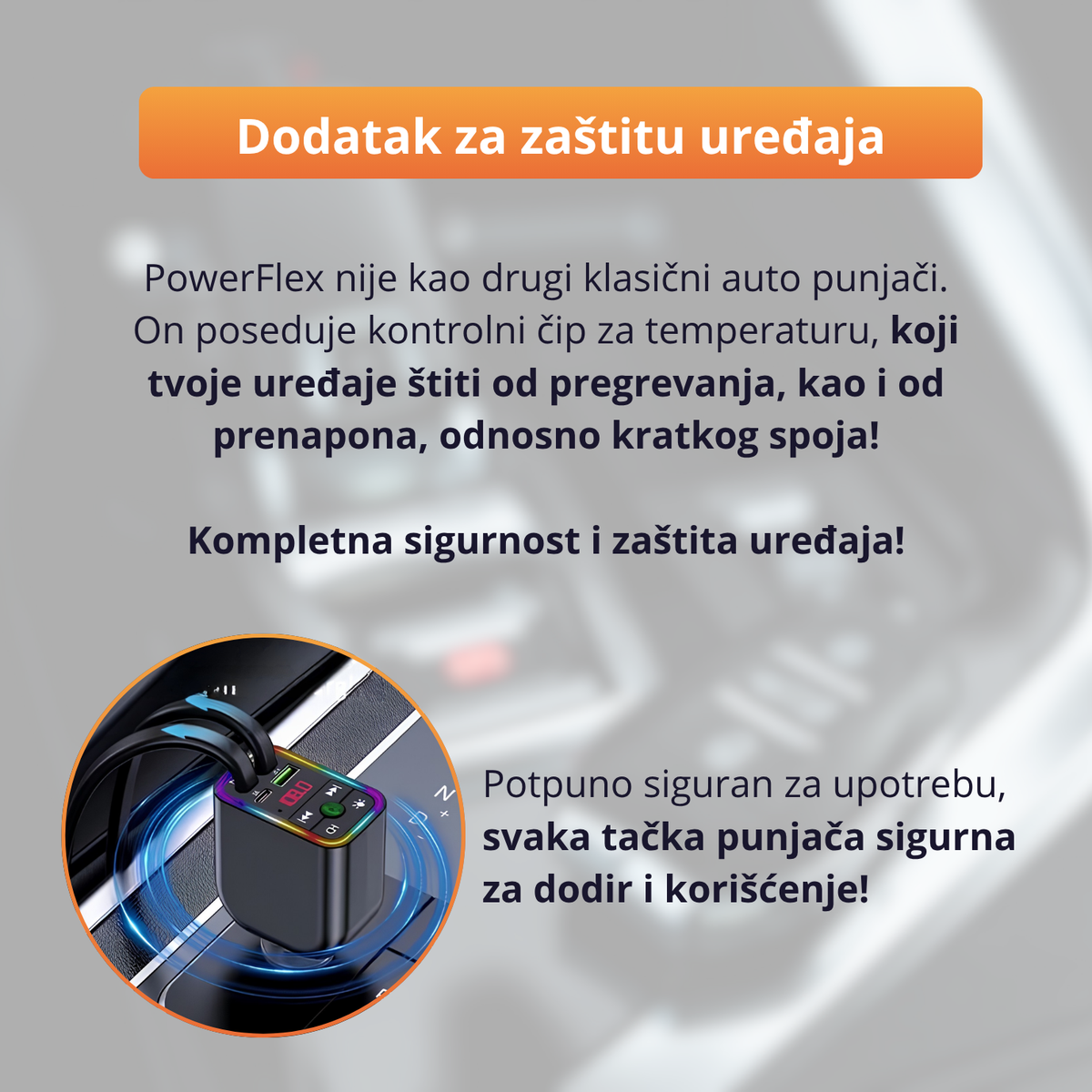 PowerFlex - 5u1 Punjač i transmiter za kola
